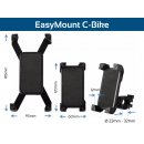 EasyMount C-Bike Fahrrad Handyhalterung, Smartphone Fahrradhalter für Handys von 3,5  bis 6,5 " iPhone 5s / 6 / 6Plus / 7 Samsung Galaxy S5 / S4 / S3 usw